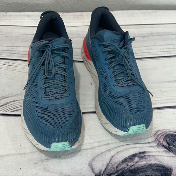 Hoka One One Bondi 7 Real Teal Outer‎ Space Men\'s Size 11 Running Shoes main image 6